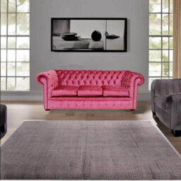 Chesterfield 3 Seater Sofa Settee Boutique Rose Velvet Fabric In Classic Style - thumbnail 6