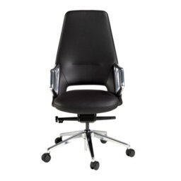 Angel Cerda Black Leatherette  Swivel Office Chair - thumbnail 2