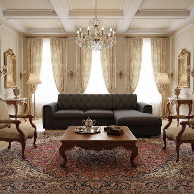 Roma Corner Sofa Bed Has Storage Polyurethane Foam Wave Springs Metal Legs Wooden Frame 267X85X185Cm Graphite Right - image 1