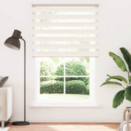 Berkfield Zebra Blind Marble Beige 140X200 Cm Fabric Width 135.9 Cm Polyester - thumbnail 2