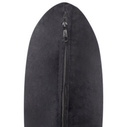 Beliani Left-Hand Chaise Longue Lattes Ii Velvet Black With Cushion - thumbnail 6
