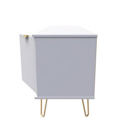 Honshu 2 Door 1 Drawer Wide Tv Unit In Grey Matt (Ready Assembled) - thumbnail 2