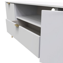 Honshu 2 Door 1 Drawer Wide Tv Unit In Grey Matt (Ready Assembled) - thumbnail 5