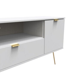 Honshu 2 Door 1 Drawer Wide Tv Unit In Grey Matt (Ready Assembled) - thumbnail 6