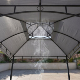Outdoor Bbq Gazebo Grill Shelter With Ventilated Roof, Steel Frame & Side Shelves, Water & Uv-Resistant Canopy For Garden & Patio - thumbnail 5