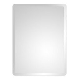 Plum&clay Bellio Rectangular Bevelled Edge Frameless Mirror (H)600mm (W)450mm - thumbnail 1