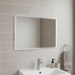 Plum&clay Bellio Rectangular Bevelled Edge Frameless Mirror (H)600mm (W)450mm - thumbnail 2