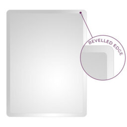 Plum&clay Bellio Rectangular Bevelled Edge Frameless Mirror (H)600mm (W)450mm - thumbnail 6