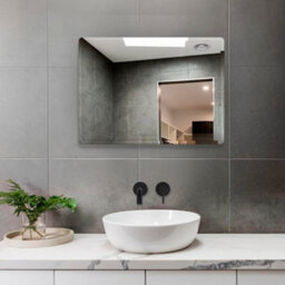 Plum&clay Bellio Rectangular Bevelled Edge Frameless Mirror (H)600mm (W)450mm - thumbnail 4