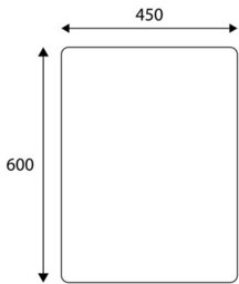 Plum&clay Bellio Rectangular Bevelled Edge Frameless Mirror (H)600mm (W)450mm - thumbnail 8
