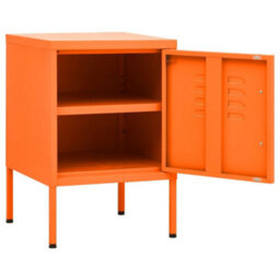 Berkfield Nightstand Orange 35X35X51 Cm Steel - thumbnail 4