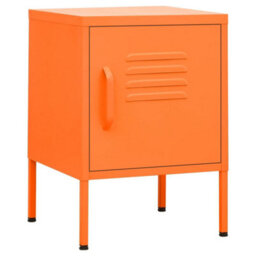 Berkfield Nightstand Orange 35X35X51 Cm Steel - thumbnail 2