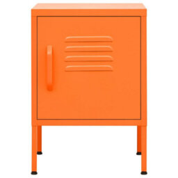 Berkfield Nightstand Orange 35X35X51 Cm Steel - thumbnail 3