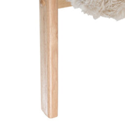 Beliani Armchair Kisa Faux Fur Light Beige - thumbnail 8