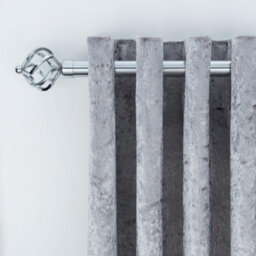 A.unique Home Twisted Metal Extendable Curtain Pole With Rings And Fittings (25/28mm) - Nickel, 70Cm - 120Cm  Approx - thumbnail 3
