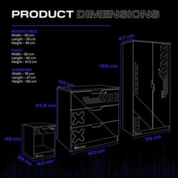 Xrocker X Rocker Octane 3 Piece Bedroom Furniture Set - Blue - thumbnail 6