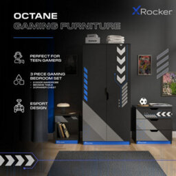 Xrocker X Rocker Octane 3 Piece Bedroom Furniture Set - Blue - thumbnail 2