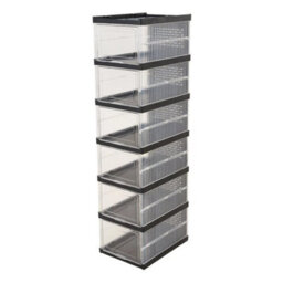 6Tier Foldable Plastic Shoe Storage Boxes Cabinet Stackable Home Organiser - thumbnail 1