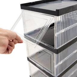 6Tier Foldable Plastic Shoe Storage Boxes Cabinet Stackable Home Organiser - thumbnail 5