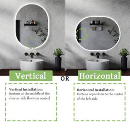 Maerts-E Oval Led Bathroom Mirror 500 X 700 mm 3 Colour Dimmable Lights Demister Touch Switch Illuminated Wall Mounted Vanity Mirror - thumbnail 2