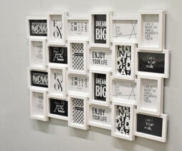 Deenz 24 Picture Multi Aperture Zig Zag Style Photo Frame For 24 Photos Holds 6X4 Home Decoration, Living Room, Bedroom Room White - thumbnail 3