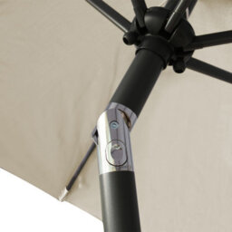 VRUC Outdoor Patio Garden Parasol Sun Shade Umbrella With Crank Handle & Tilt 2.7M Cream - thumbnail 5