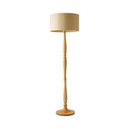 Valuelights Victoria Traditional Light Wood Candlestick Floor Lamp With Cream Shade - thumbnail 7