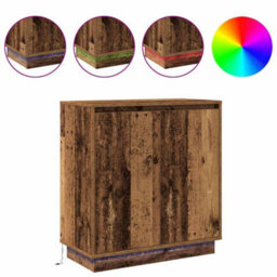 Berkfield Durable Sideboard With Led In Old Wood - 71X34.5X75 Cm Engineered Wood - thumbnail 4