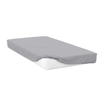 Belledorm 400 Thread Count Egyptian Cotton Fitted Sheet Platinum (Double) - image 1