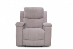 Chenille Fabric Light Grey Visconti Manual Recliner Chair - thumbnail 3