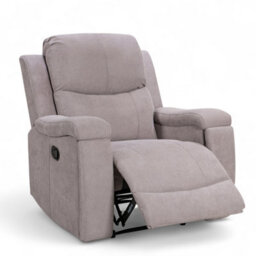 Chenille Fabric Light Grey Visconti Manual Recliner Chair - thumbnail 4