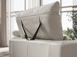 Angel Cerda Right Chaise Longue Sofa In Light Grey Leather - thumbnail 6