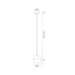 Luminosa Lighting Luminosa Livia 12Cm Globe Pendant Ceiling Light Opal Matt, Chrome Ip44 - thumbnail 2