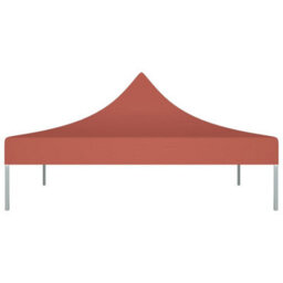 Walplus Party Tent Garden Gazebo Canopy Roof 3X3 M Terracotta 270 G/mâ² - thumbnail 3
