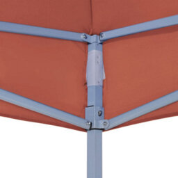 Walplus Party Tent Garden Gazebo Canopy Roof 3X3 M Terracotta 270 G/mâ² - thumbnail 4