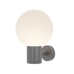 Luminosa Lighting Luminosa Bold Ii Outdoor Globe Wall Lamp Grey Ip54 1Xe27 - thumbnail 1