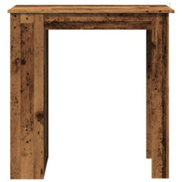 Berkfield Bar Table With Storage Rack Old Wood 102X50X103.5 Cm - thumbnail 4