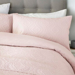 Serene Gianna Microfibre Pinsonic 3D Damask Design Duvet Cover Set - thumbnail 2