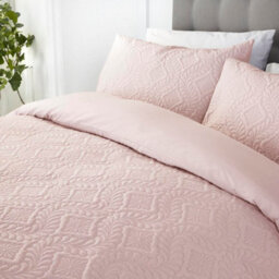 Serene Gianna Microfibre Pinsonic 3D Damask Design Duvet Cover Set - thumbnail 3