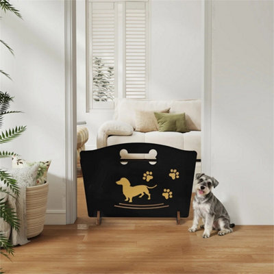 Wooden Dog Stopper, Dog Barrier, Freestanding Pet Gate For Stairs, Patio, Indoor - image 1