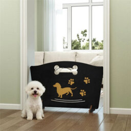 Wooden Dog Stopper, Dog Barrier, Freestanding Pet Gate For Stairs, Patio, Indoor - thumbnail 4
