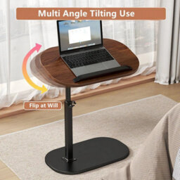 C-Shaped Flip Sofa Side End Table Coffee Laptop Table Living Room Bedroom New - thumbnail 5