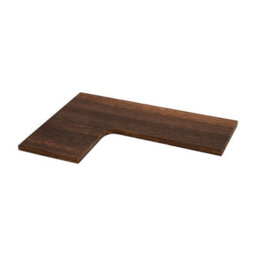 Living And Home Four Pack L Shaped Brown Paulownia Wood Wall Mount Corner Shelves - thumbnail 6