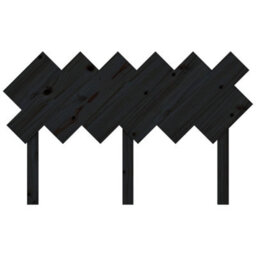 Vidaxl Bed Headboard Black 132X3X81 Cm Solid Wood Pine Bed Headboards - thumbnail 4