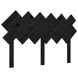 Vidaxl Bed Headboard Black 132X3X81 Cm Solid Wood Pine Bed Headboards - thumbnail 2