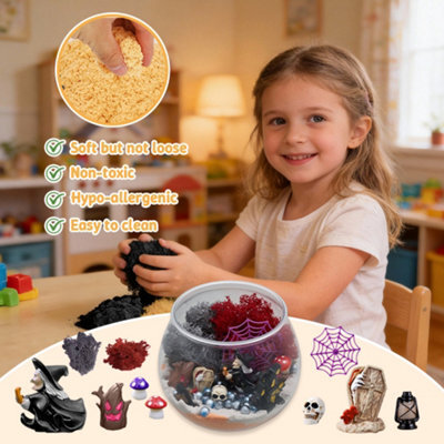 Living And Home Halloween Terrarium Kit For Kids With Colour-Changing Led Light Remote - image 1