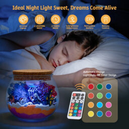 Living And Home Halloween Terrarium Kit For Kids With Colour-Changing Led Light Remote - thumbnail 2