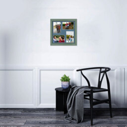 AK Frames 12X12 Green Classic Multi Photo Frame With Pompadour Mount - Holds 4 Apertures (4X) 6X4 Photos - thumbnail 3