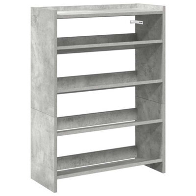 Berkfield Elegant Shoe Rack Concrete Grey 80X25X61.5 Cm Engineered Wood - image 1