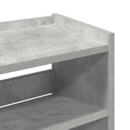 Berkfield Elegant Shoe Rack Concrete Grey 80X25X61.5 Cm Engineered Wood - thumbnail 7